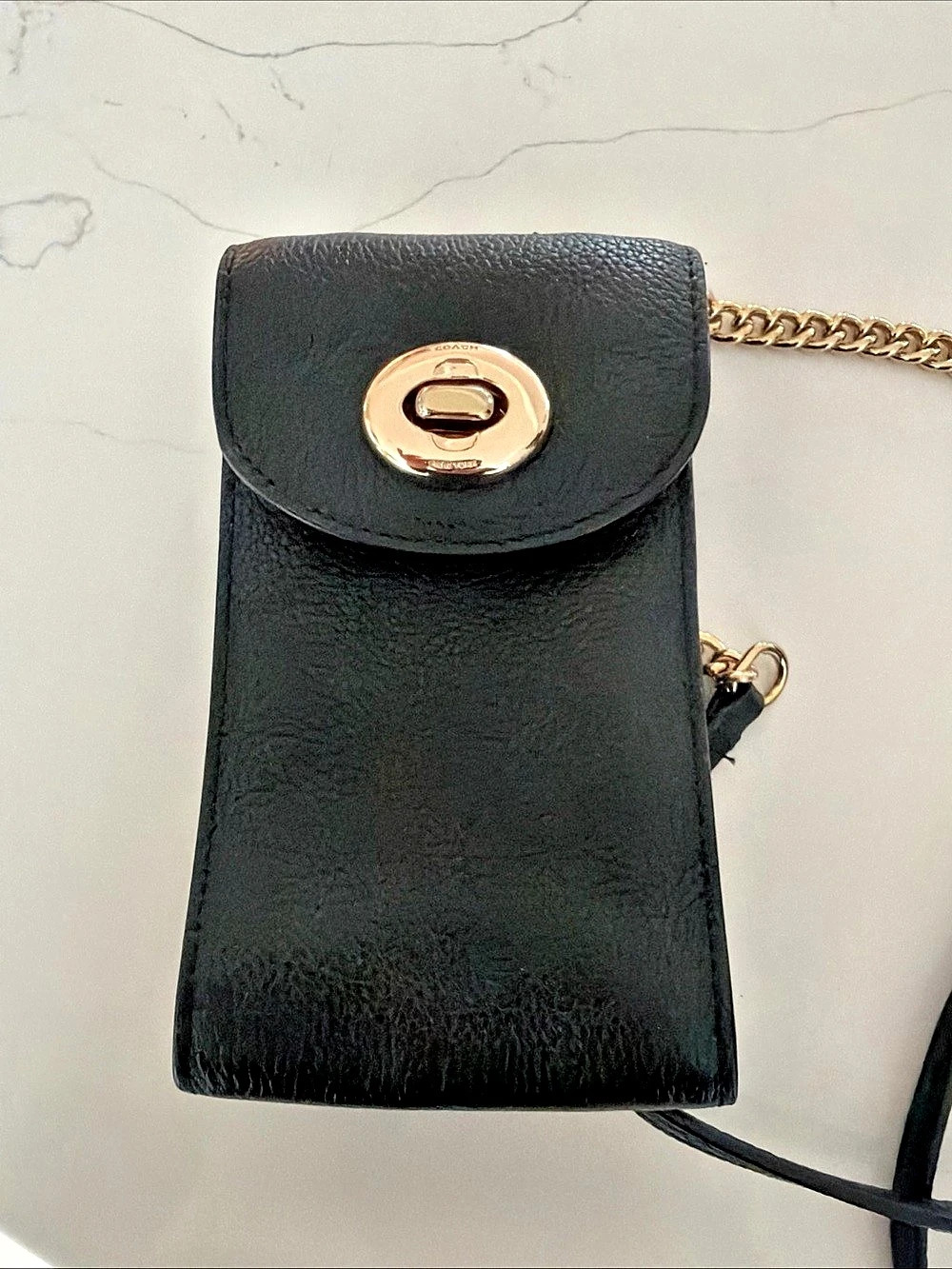 Coach  Phone Crossbody Black Crossbody Bag